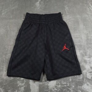 Jordan Shorts Mens Small Black Check GFX AJ10 Nike Air Elastic Waist Jumpman New